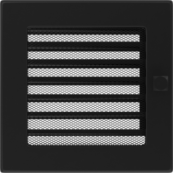 Вентиляционная решетка Kratki 17х17 черная с жалюзи