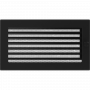 Вентиляционная решетка Kratki 17х30 черная с жалюзи