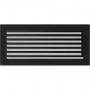 Вентиляционная решетка Kratki 17х37 черная с жалюзи