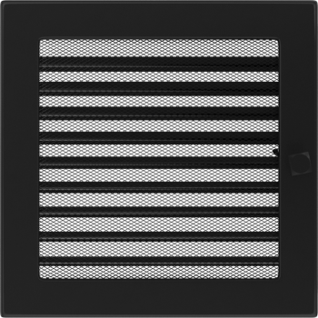 Вентиляционная решетка Kratki 22х22 черная с жалюзи