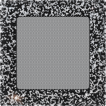 Вентиляционная решетка Kratki 17х17 Venus Swarovsky черно-серебристая стандарт