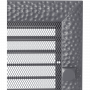 Вентиляционная решетка Kratki 17х17 Venus графитовая с жалюзи