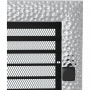 Вентиляционная решетка Kratki 17х17 Venus никелированная с жалюзи