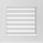 Вентиляционная решетка Kratki 17х17 Оскар белая с жалюзи