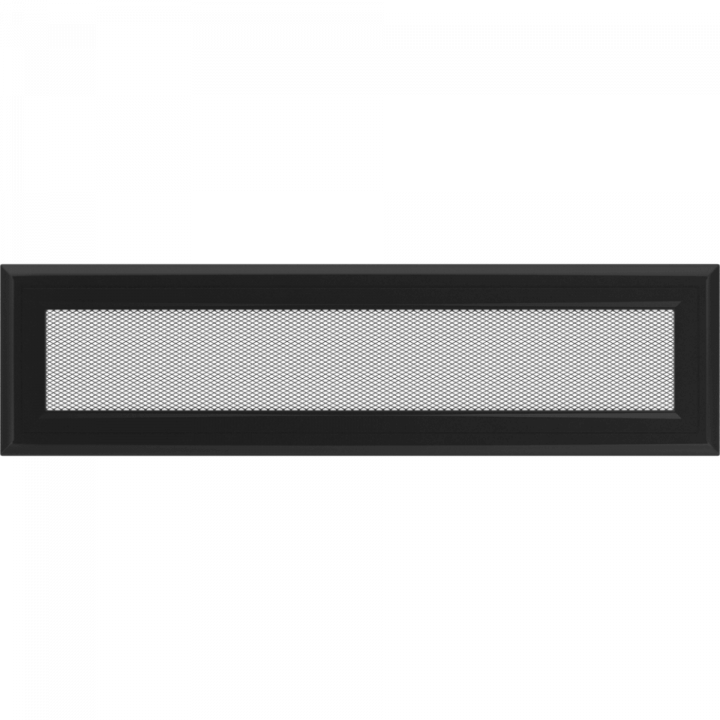 Вентиляционная решетка Kratki 11х42 Оскар черная стандарт