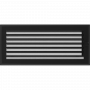 Вентиляционная решетка Kratki 17х37 Оскар черная стандарт с жалюзи