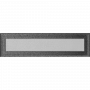 Вентиляционная решетка Kratki 11х42 Оскар черная/хром пористая стандарт