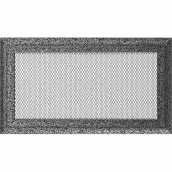 Вентиляционная решетка Kratki 17х30 Оскар черная/хром пористая стандарт