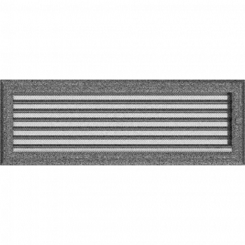 Вентиляционная решетка Kratki 17х49 Оскар черная/хром пористая с жалюзи