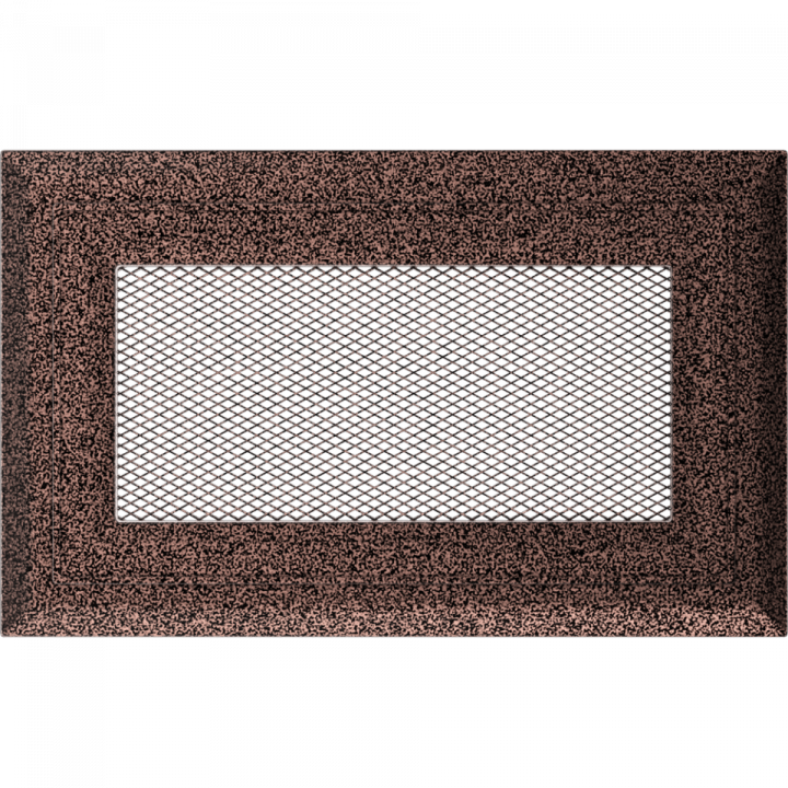 Вентиляционная решетка Kratki 11х17 Оскар черная/медь пористая стандарт