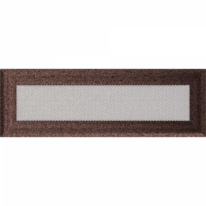 Вентиляционная решетка Kratki 11х32 Оскар черная/медь пористая стандарт