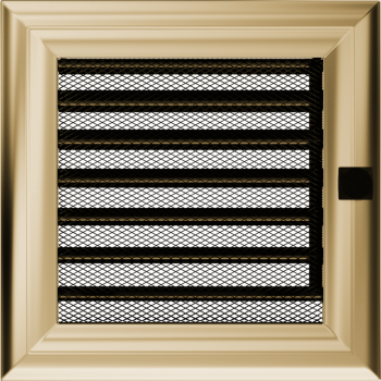 Вентиляционная решетка Kratki 17х17 Оскар латунь (гальванизированная) с жалюзи