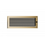 Вентиляционная решетка Kratki 17х37 Оскар латунь (гальванизированная) с жалюзи