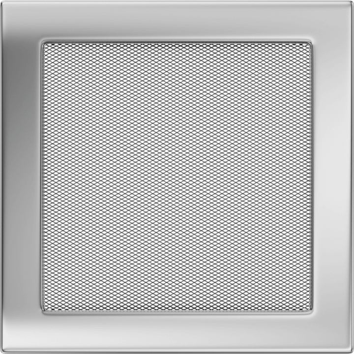 Вентиляционная решетка Kratki 22х22 никелированная (покрывная)