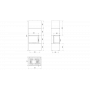 Каминокомплект Kratki SIMPLE Box черный с топкой BS, левый угол