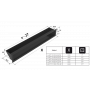 Вентиляционная решетка Kratki Люфт черная 9x60