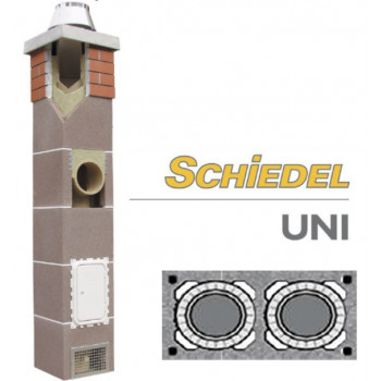 Дымоход керамический Schiedel UNI D=1414 мм. Двухходовой без вентиляции