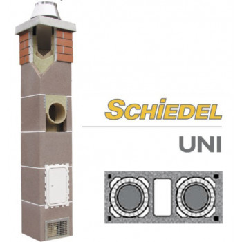 Дымоход керамический Schiedel UNI D=14L14 мм. Двухходовой c вентиляцией 