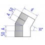 Отвод колено 30° Феникс моно 1ОТ30 (0,5 мм)