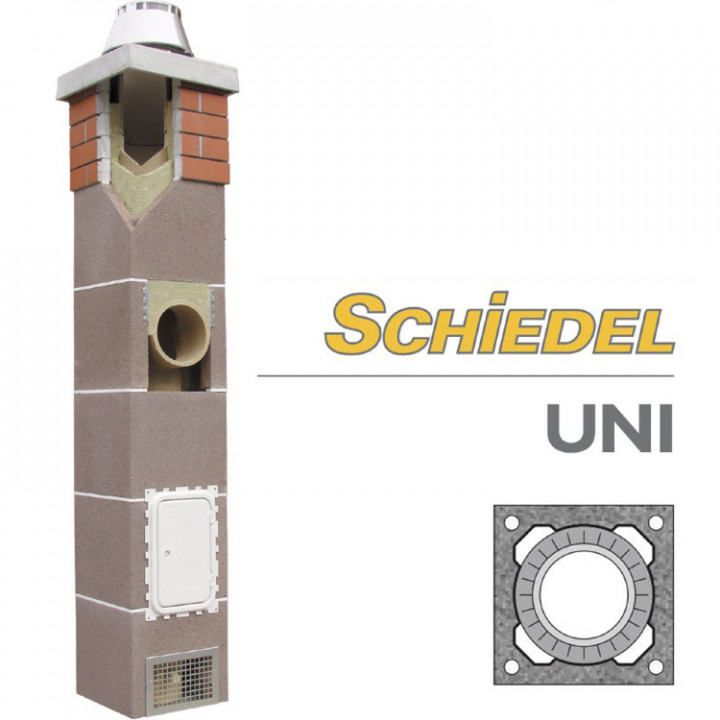 Дымоход керамический Schiedel UNI D=141L20 мм. Двухходовой без вентиляции