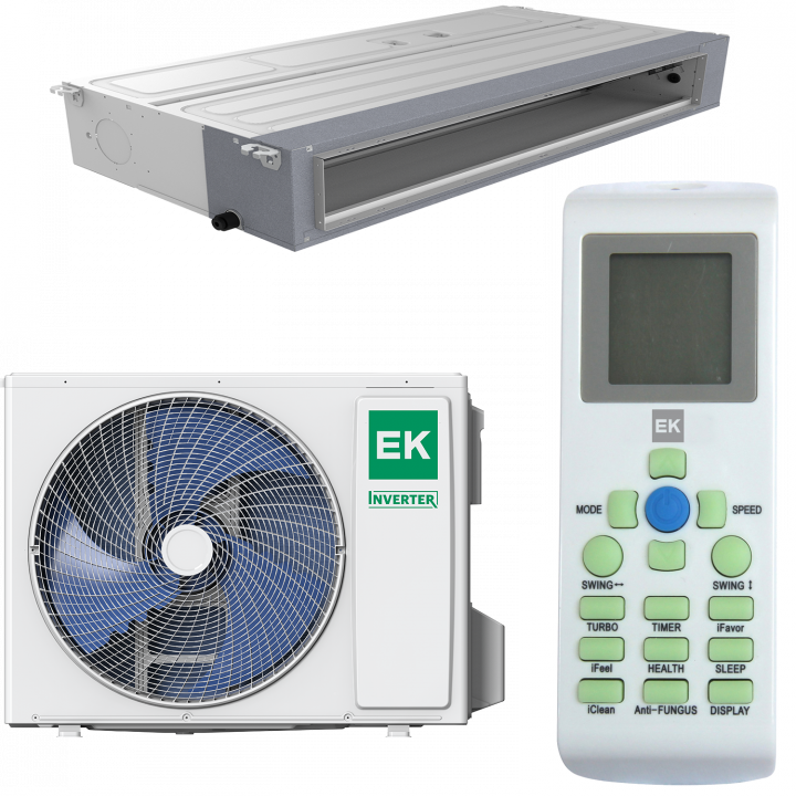 Канальный кондиционер сплит-система EUROKLIMAT EKDX-50HNN/EKOX-50HNN Inverter